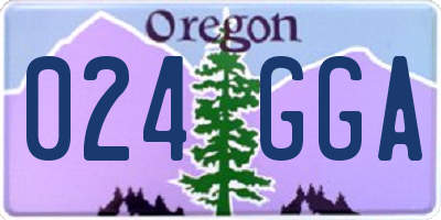 OR license plate 024GGA