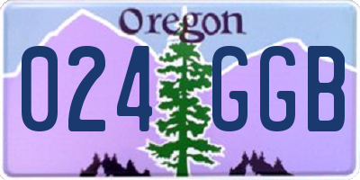 OR license plate 024GGB