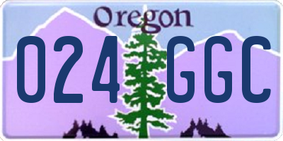 OR license plate 024GGC
