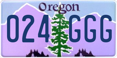 OR license plate 024GGG