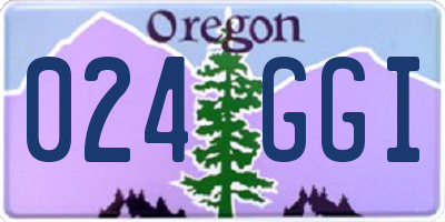 OR license plate 024GGI