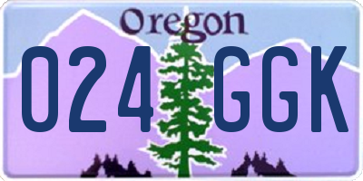 OR license plate 024GGK