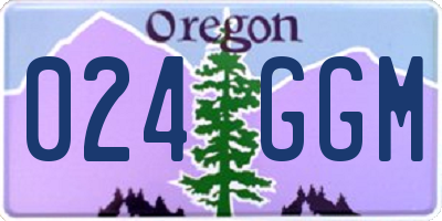 OR license plate 024GGM