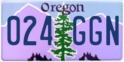OR license plate 024GGN