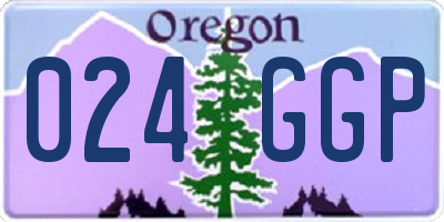 OR license plate 024GGP