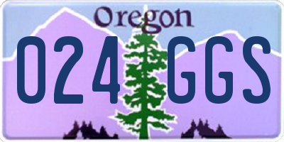 OR license plate 024GGS