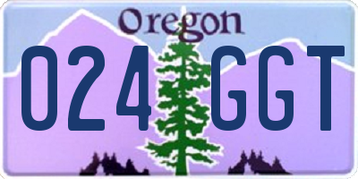 OR license plate 024GGT