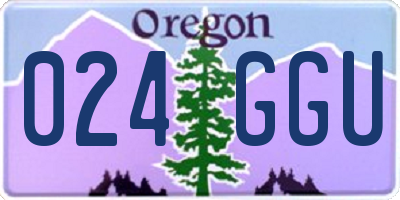 OR license plate 024GGU