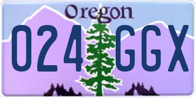 OR license plate 024GGX