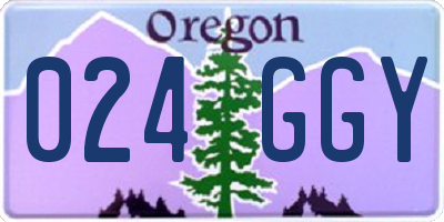OR license plate 024GGY