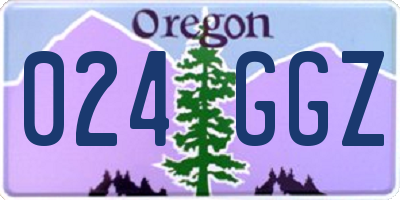 OR license plate 024GGZ
