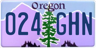 OR license plate 024GHN