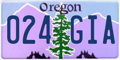 OR license plate 024GIA