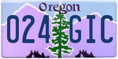 OR license plate 024GIC