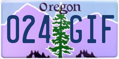OR license plate 024GIF