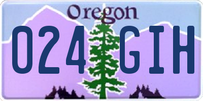 OR license plate 024GIH
