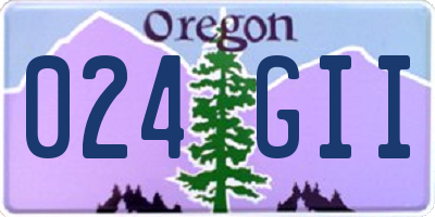 OR license plate 024GII