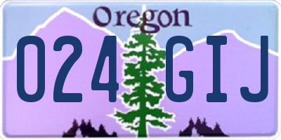 OR license plate 024GIJ