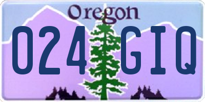OR license plate 024GIQ