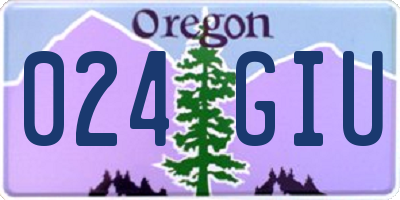 OR license plate 024GIU