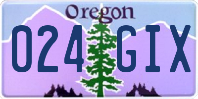 OR license plate 024GIX