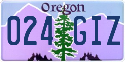 OR license plate 024GIZ