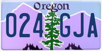 OR license plate 024GJA