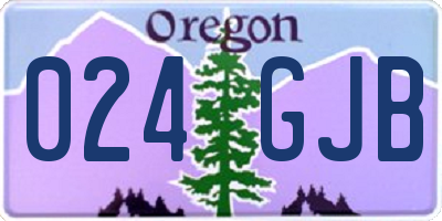 OR license plate 024GJB