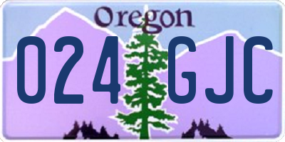 OR license plate 024GJC