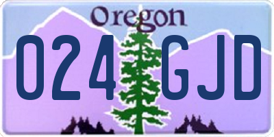 OR license plate 024GJD