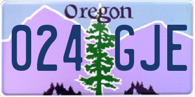 OR license plate 024GJE