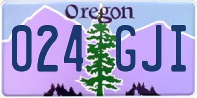 OR license plate 024GJI