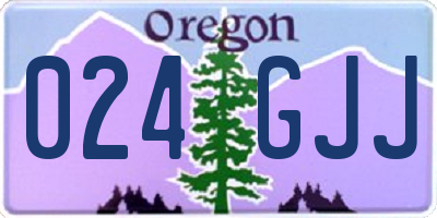 OR license plate 024GJJ