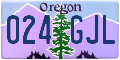 OR license plate 024GJL