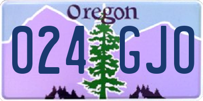 OR license plate 024GJO