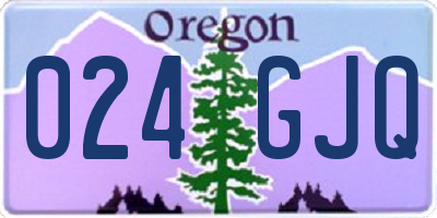 OR license plate 024GJQ