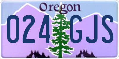 OR license plate 024GJS