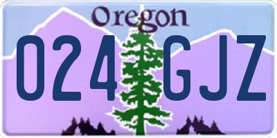OR license plate 024GJZ