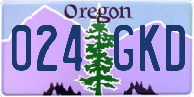 OR license plate 024GKD