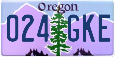 OR license plate 024GKE