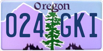 OR license plate 024GKI