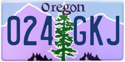 OR license plate 024GKJ