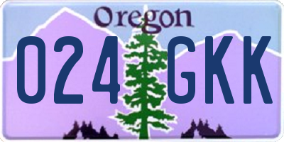 OR license plate 024GKK