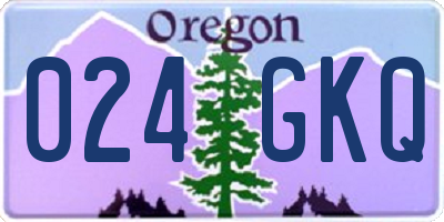 OR license plate 024GKQ