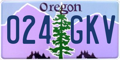 OR license plate 024GKV
