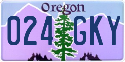 OR license plate 024GKY