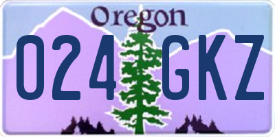 OR license plate 024GKZ