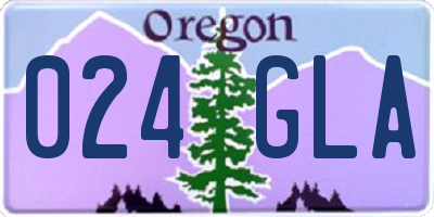 OR license plate 024GLA