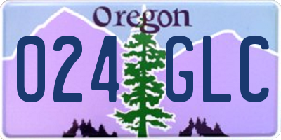 OR license plate 024GLC