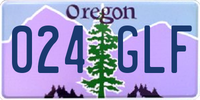 OR license plate 024GLF
